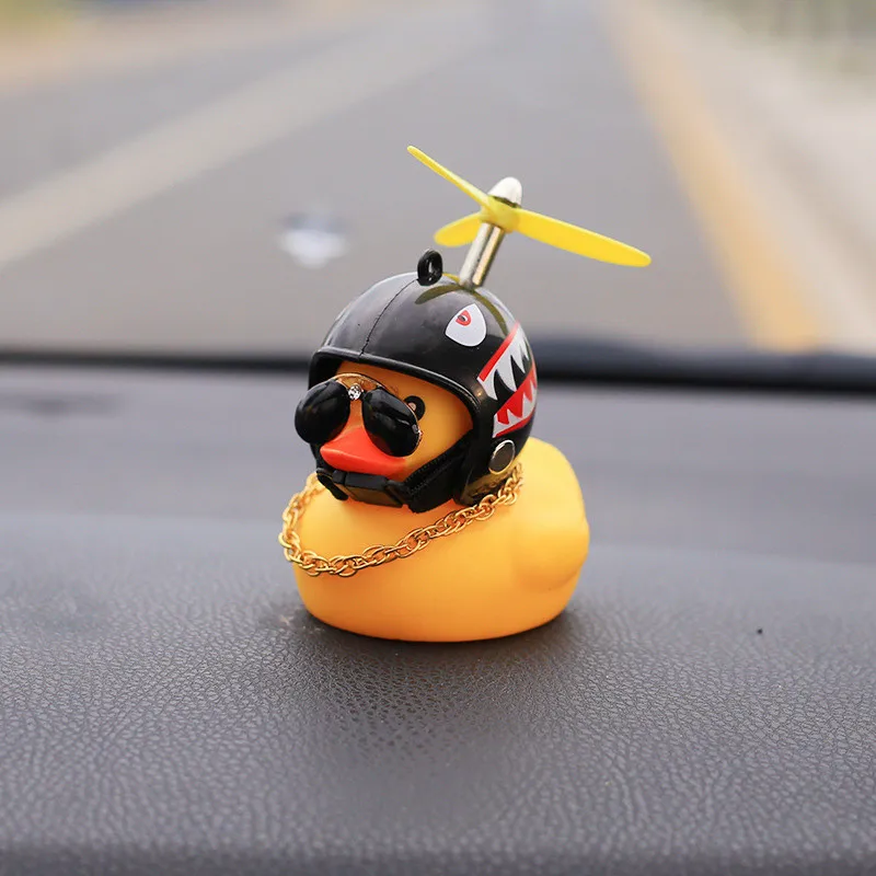 Стоячий велосипедный колокольчик с желтой уткой и сигнализаторы поврежденного