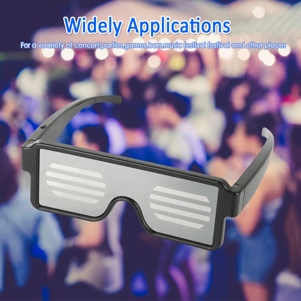 Новые 8 режимов быстрая вспышка светодиодные очки для вечеринок USB зарядка