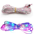 50 шт. WS2812B предварительно припаянный светодиодный радиатор WS2811 IC 5050 RGB Встроенный с проводом 10 см; Светодиодный модуль адресный ididual; DC5V WS2812