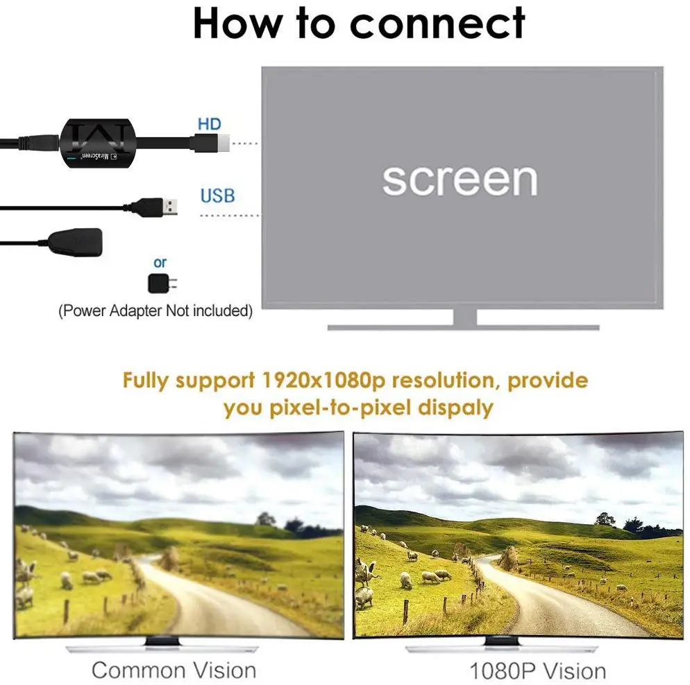 AMKLE Mira screen 4K беспроводной HDMI-совместимый ключ TV stick Miracast Airplay приемник Wifi Dongle mirror