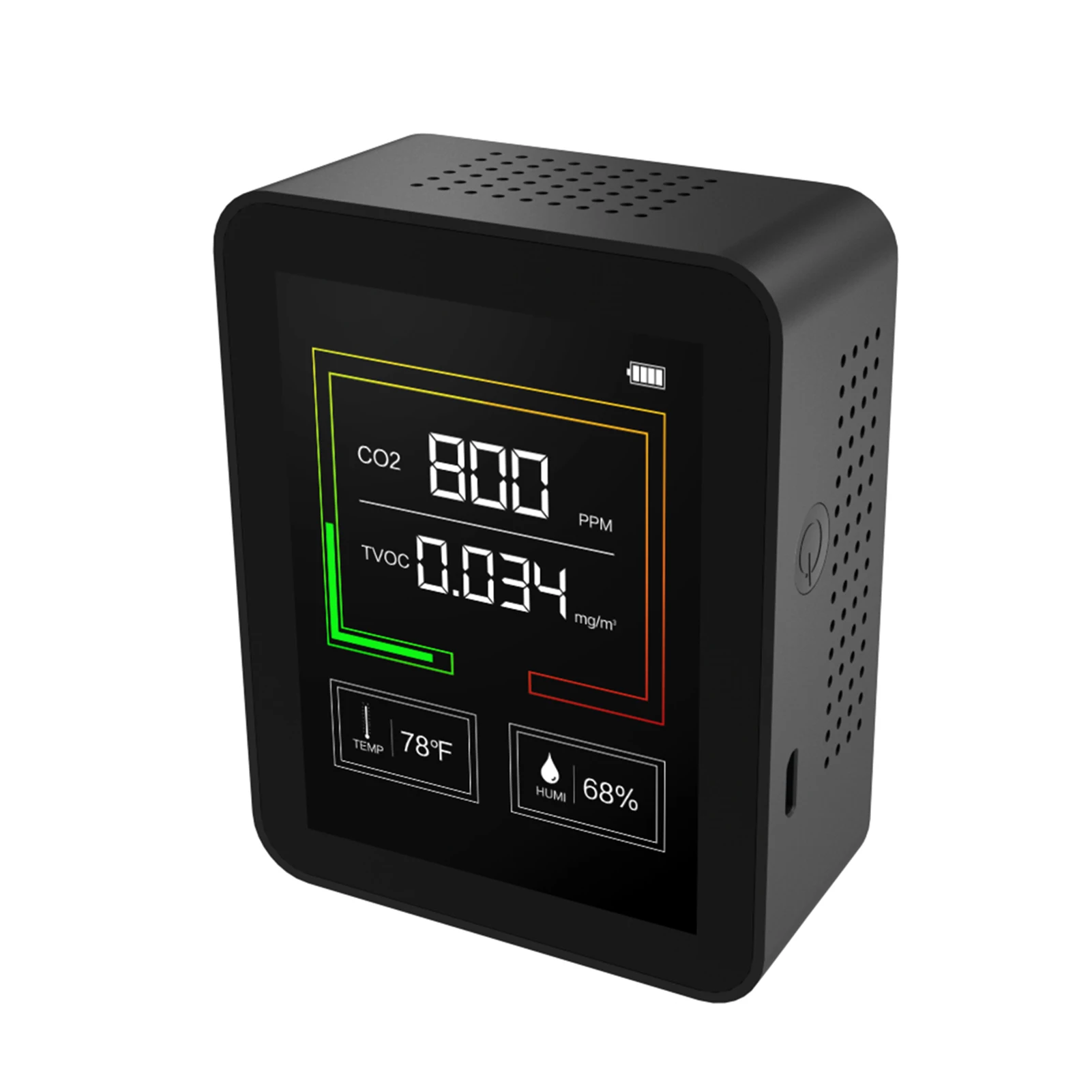 

Air Quality Detector Co2 Tester Desktop TVOC Meter Temperature Humidity Measuring Device Carbon Dioxide Monitor Gas Detector