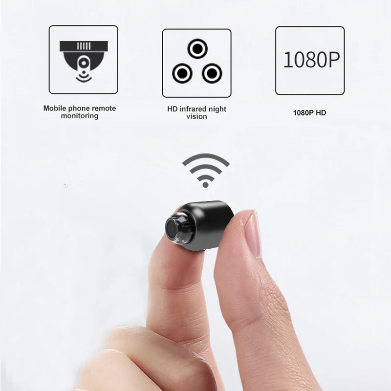 

Мини Камера Беспроводной Wi-Fi, 1080P, для наблюдения, безопасности, Ночное видение обнаружения движения видеокамера Видеоняни и радионяни IP Cam