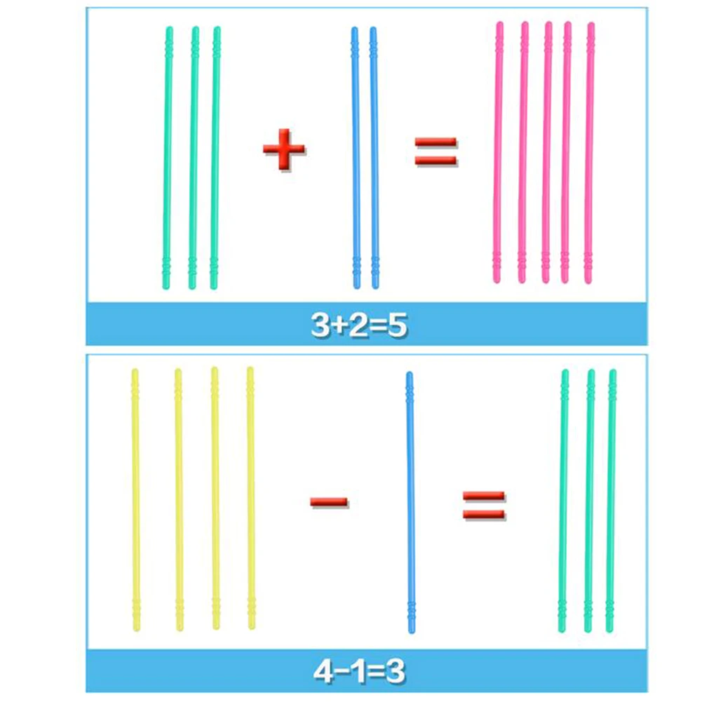100Pcs/Set Counting Rods Toy Plastic Colorful Sticks Arithmetic Learning Education Kids | Игрушки и хобби