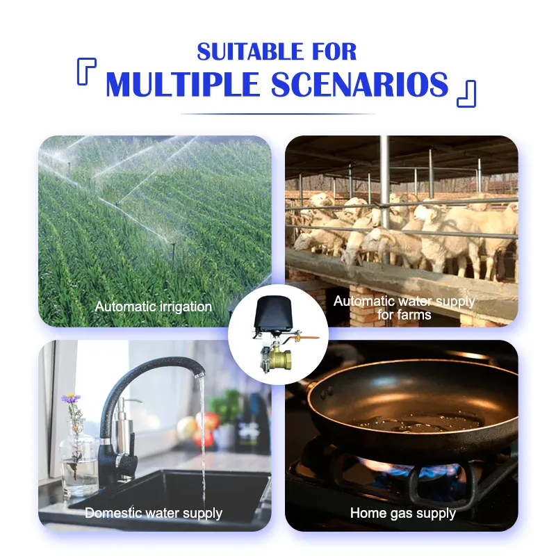 Tuya умный водяной клапан Wifi автоматический газовый шаровой электрический ручной