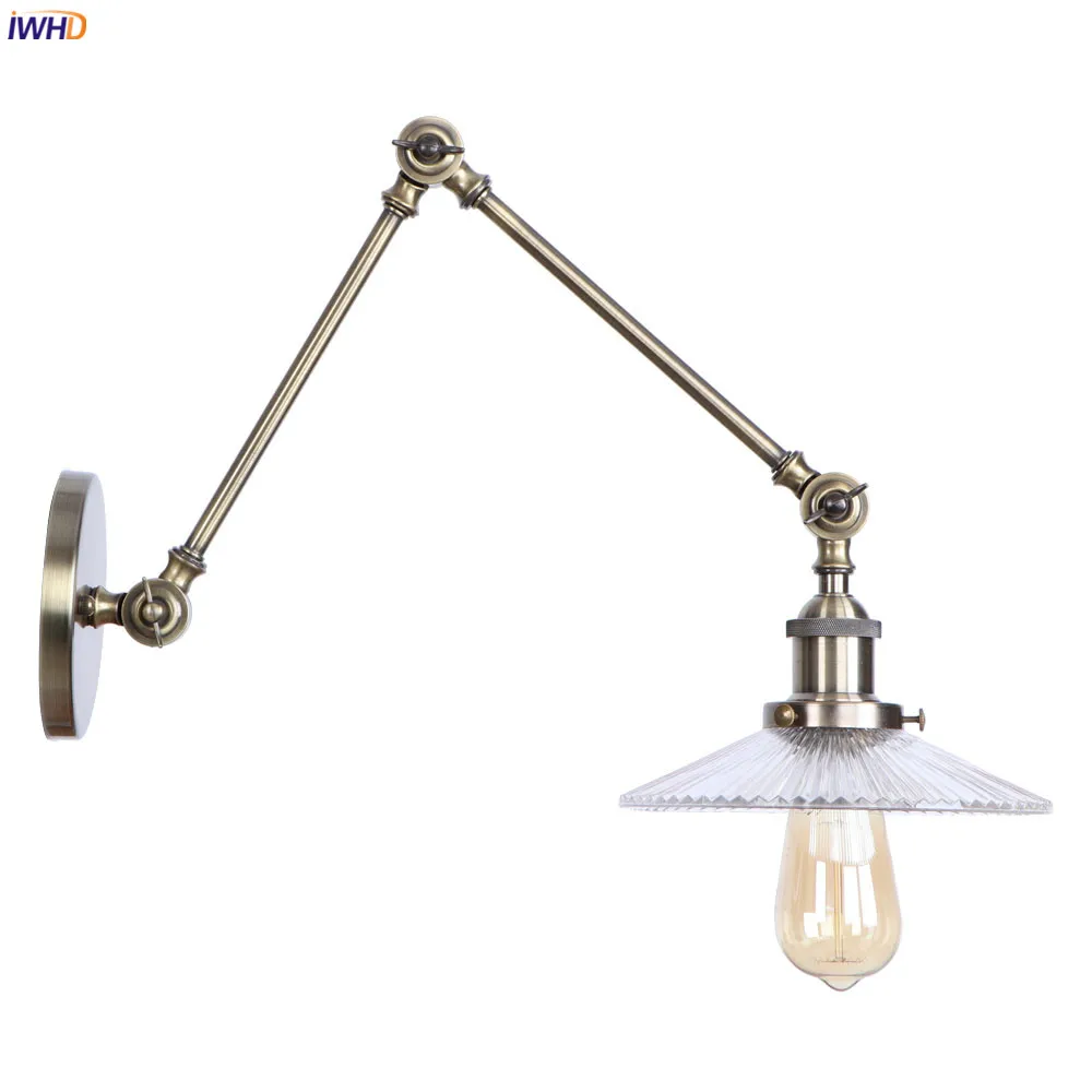 IWHD промышленный Декор длинный настенный светильник s для дома зеркало кафе