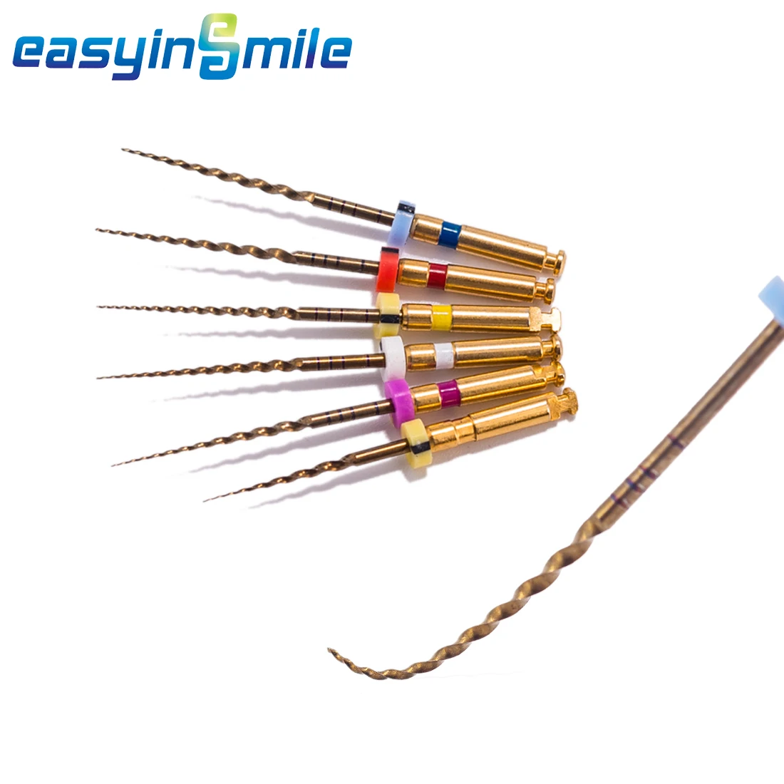 EASYINSMILE стоматологический Поворотный X Pro золото напильники конической формы