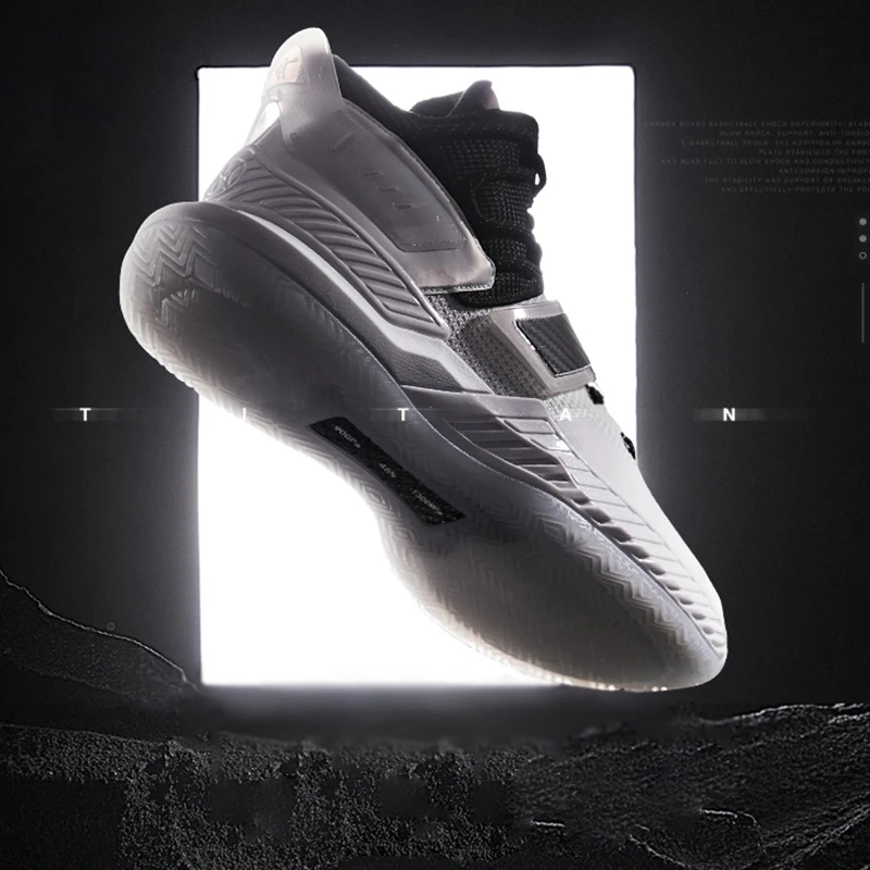 QIAODAN Men Sneakers TITAN Series Athletic Sports Shoes Carbon Plate Anti-slip Cushioning High-top Basketball Shoes XM35200150