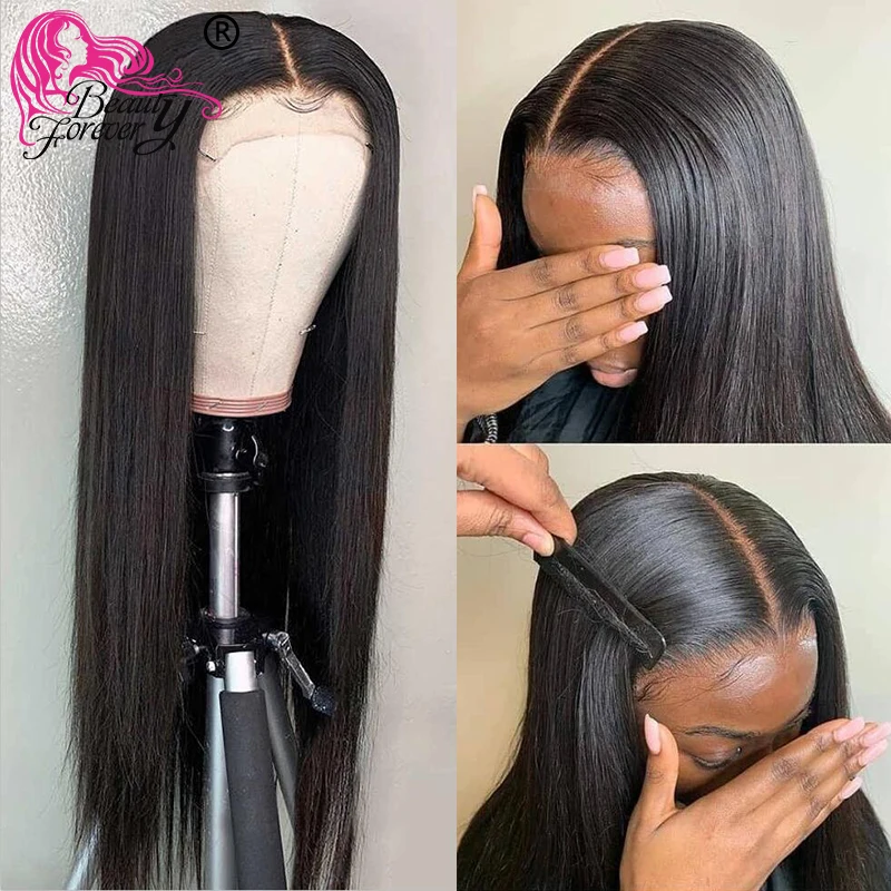 Beauty Forever 4x4 парики шнурка бразильский прямой парик с волосами младенца Remy