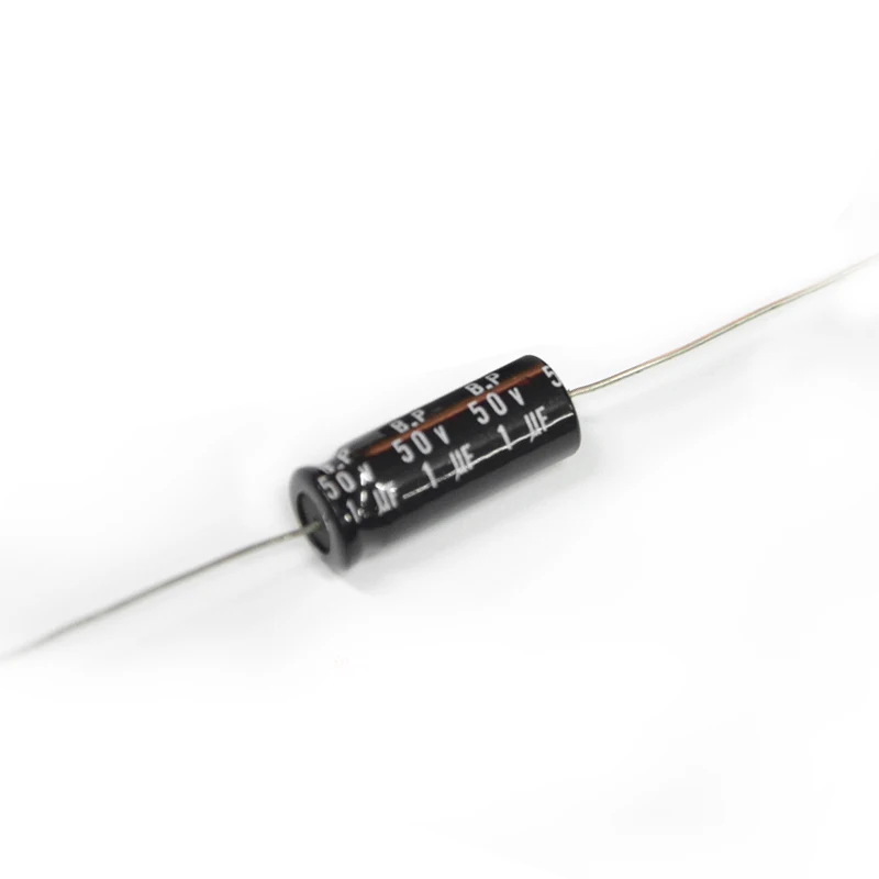 1pcs 1UF/50V imported induction axial electrolytic capacitor divider horizontal capacitance high tone | Электроника