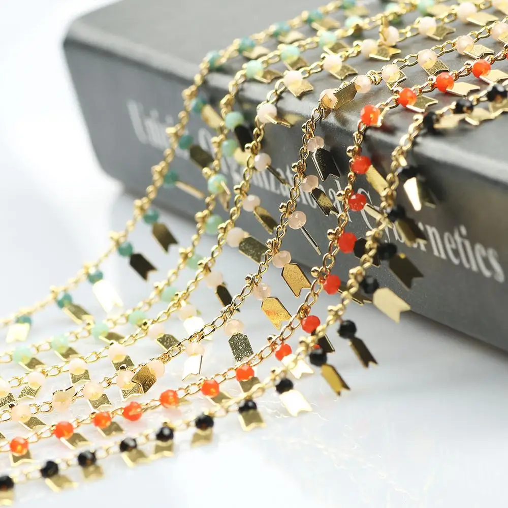 1 метр ручная работа Хрустальная стрела подвеска золотые медные цепи для