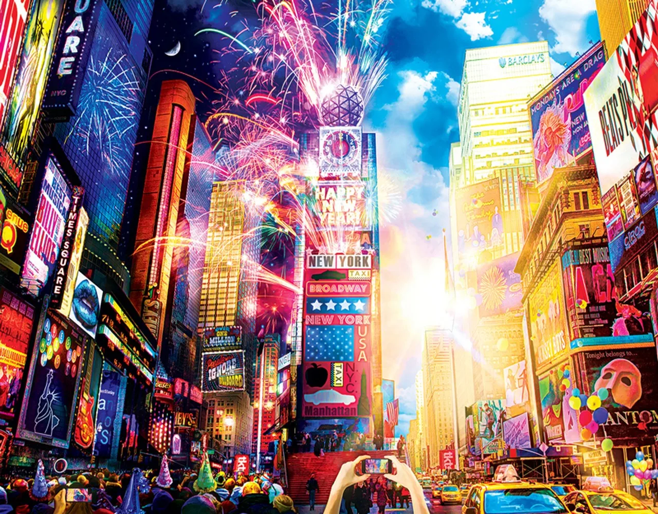 

JMINE Div 5D New York City Times Square Full Diamond Painting cross stitch kits art High Quality Scenic 3D paint by diamonds