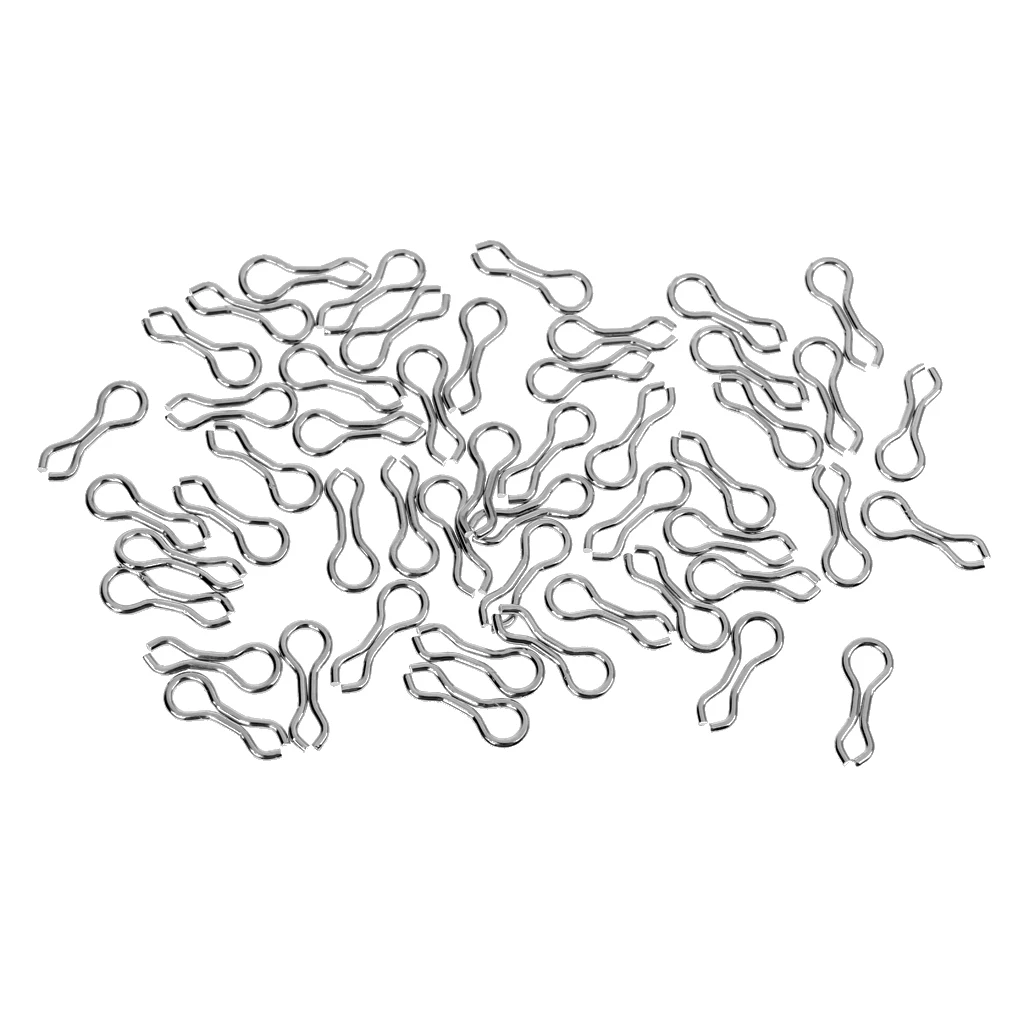 50 Pieces Fishing S / M L Alloy Long Sinker Eyes Eyelets for Lead Weight Molds | Lures