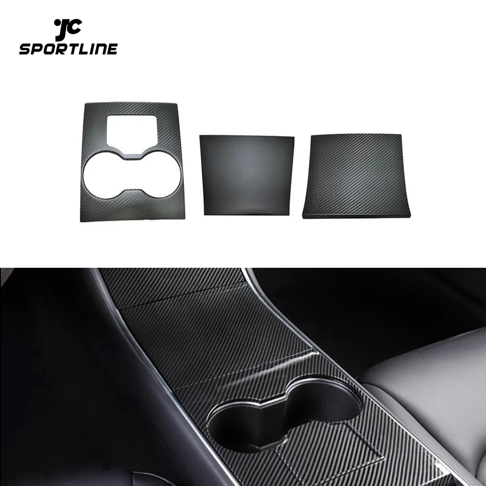 

Carbon Fiber Center Interior Dashboard Console Covers for Tesla Model 3 2016-2019
