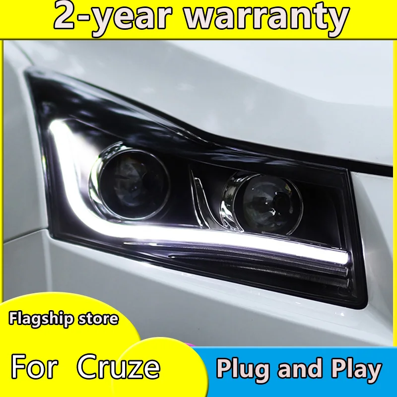 Автостайлинг для Chevrolet Cruze фары 2009 2014 светодиодный ные ДХО Биксеноновые линзы