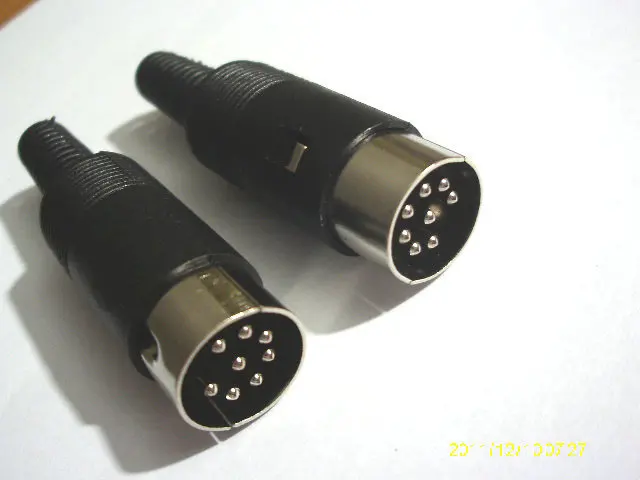 

10 Pcs 8 Pin DIN Plug Connector with Plastic Handle New