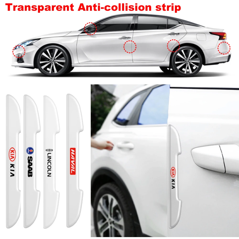 

4PCS Transparent Car Door Edge Anti Scratch Protection Strips Sticker For Kia Rio 3 K2 Ceed Cerato K3 Sportage 4 Picanto K5 etc