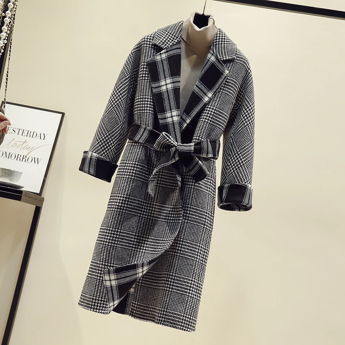 Новая британская Высокая мода подиум 2020 зимнее женское негабаритное винтажное 80%