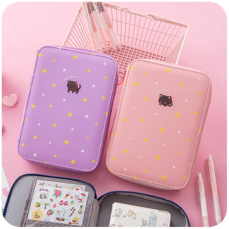 Тканевый школьный чехол-карандаш Kawaii милый пенал для девочек и мальчиков