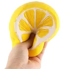 Сжимаемая цепочка для ключей с изображением свежего лимона, медленно восстанавливающая форму, цепочка с фруктами, шарм, антистресс для рук, игрушка для снятия стресса