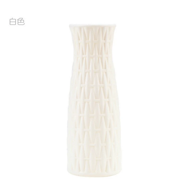 

Цветочная искусственная пластиковая ваза, белый керамический цветочный горшок, корзина для цветов, скандинавские декоративные вазы для цв...