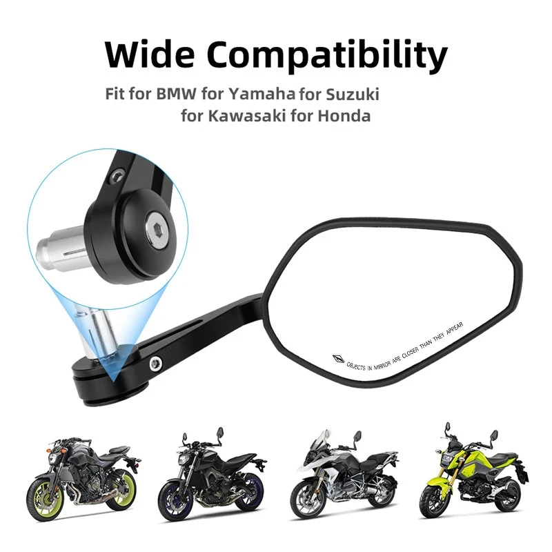E mark мотоцикл 7/8 &quot22 мм зеркало заднего вида Ручка Бар Конец Зеркало для Yamaha R3 MT07