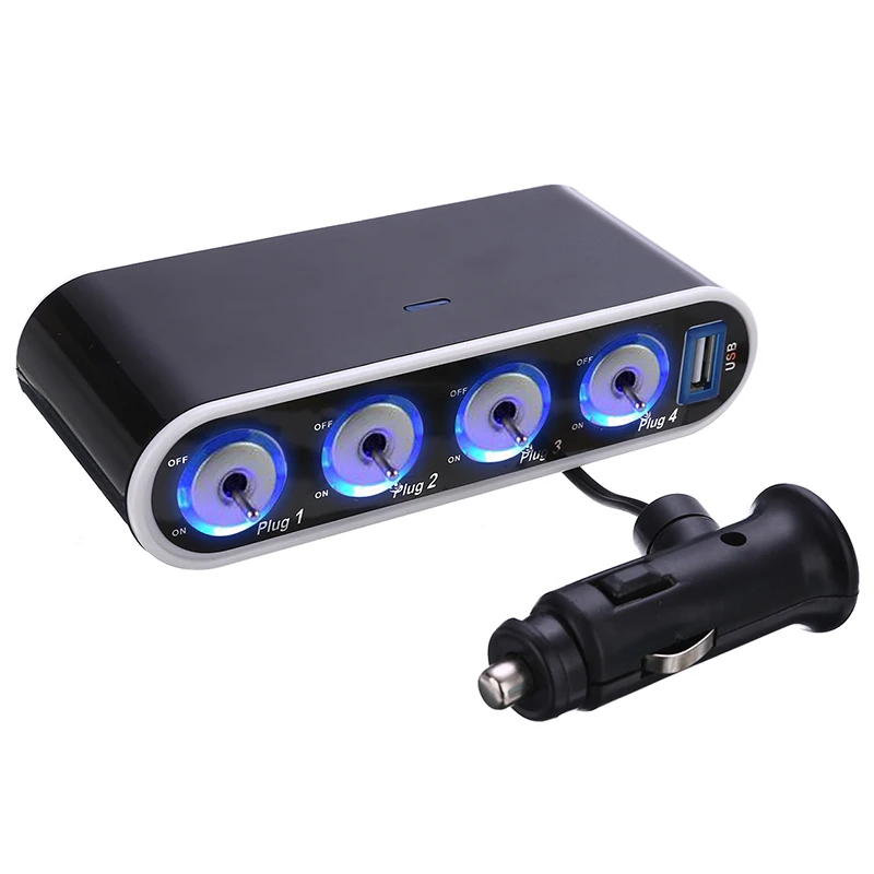 Новый универсальный 4 гнезда адаптер сплиттер 3.1A USB зарядное устройство