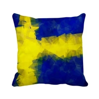 swedish abstract flag pattern throw pillow square cover