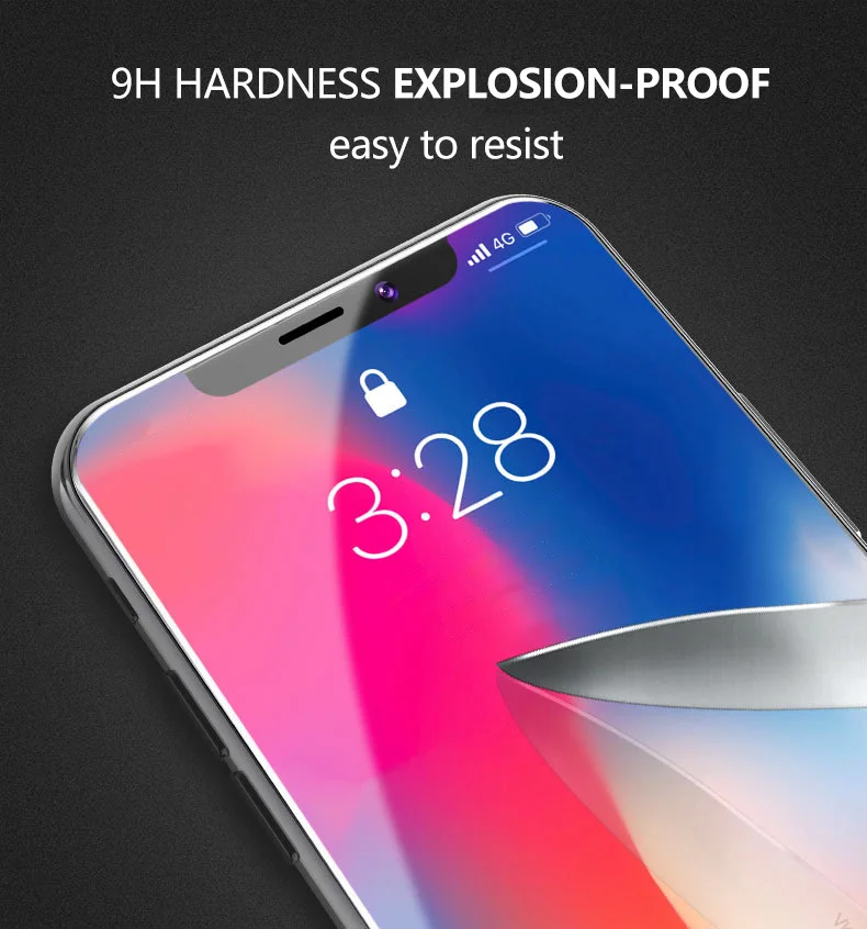 ONEVAN 6D закругленные края Полное покрытие экрана протектор для iPhone XS Max XR X