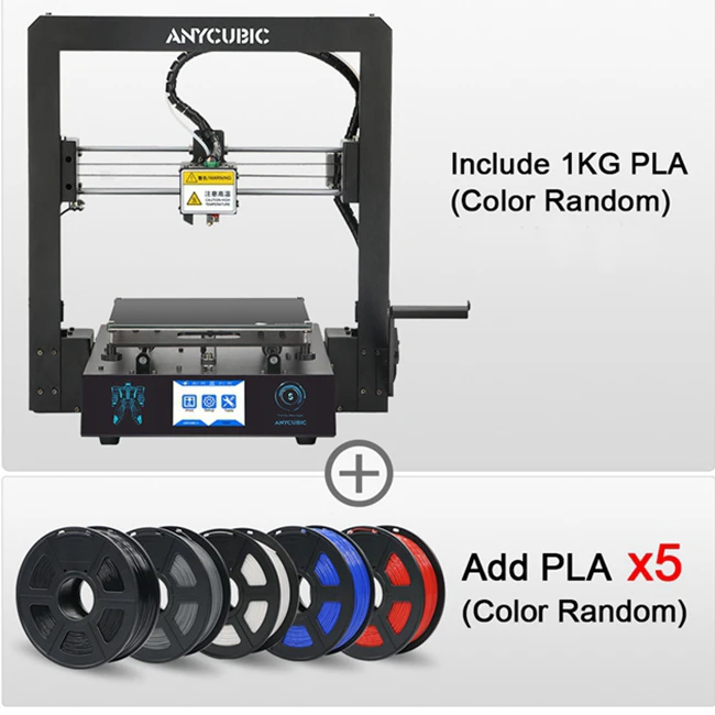 ANYCUBIC Mega-S 3d принтер Модернизированный экструд размера плюс TFT сенсорный экран Настольный FDM дешевый 3d Принтер Комплект impresora 3d drucker - Цвет: Mega-s Add 5KG