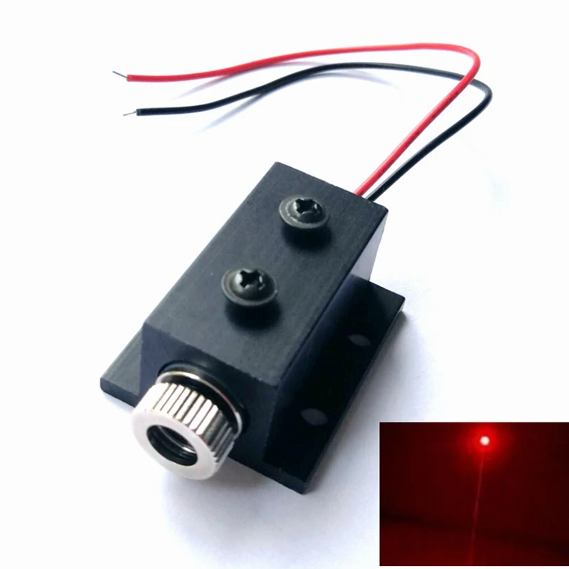 

Фокусируемый 3-5 в 650 нм 5 мВт красный точечный лазерный диодный модуль 12x30 мм Вт радиатор