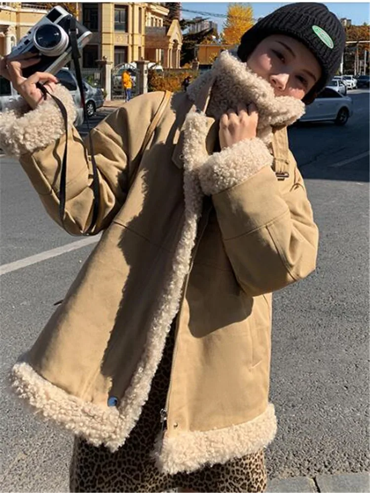 

Женская зимняя теплая куртка, новая Женская Стеганая куртка, модное короткое пальто из овечьей шерсти, свободная Толстая хлопковая куртка