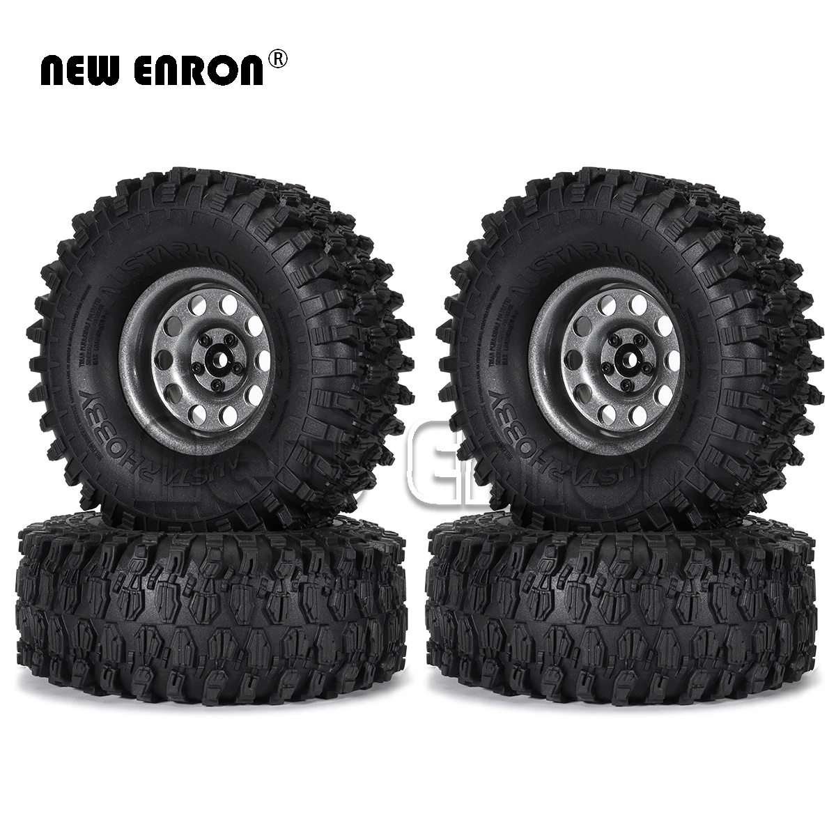 

NEW ENRON 2.2" Beadlock Wheel Rims &127MM Tires Tyre 4P For RC 1/10 Model Car Crawler Wraith 90031 90020 90048 Axial YETI SCX10