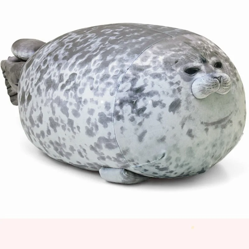 Angry Blob Seal Chubby 3D Sea Lion Doll Plush Stuffed Toy Soft  Baby Sleeping Pillow Kids Toys Birthday Gift Marine Life Seal