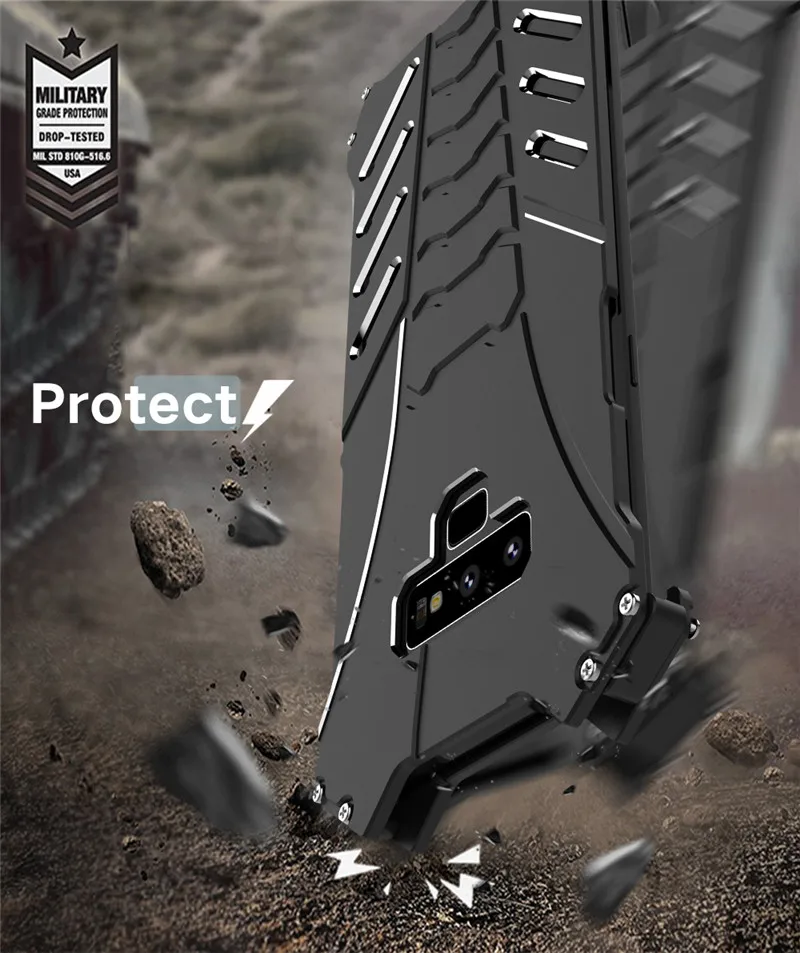 Batman Shockproof Aluminum Case For Samsung Galaxy Note 9 10 8 FE S10 Plus S10E Cover Metal Bumper Frame Case Cover Shell Fundas