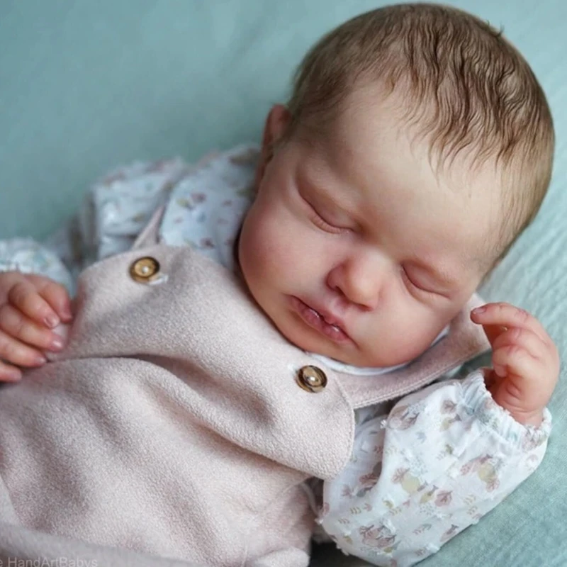 

Realistic Doll Kit 20 Inch Unpainted Unfinished Newborn Sleep Baby Lifelike Body Soft Vinyl Accessories