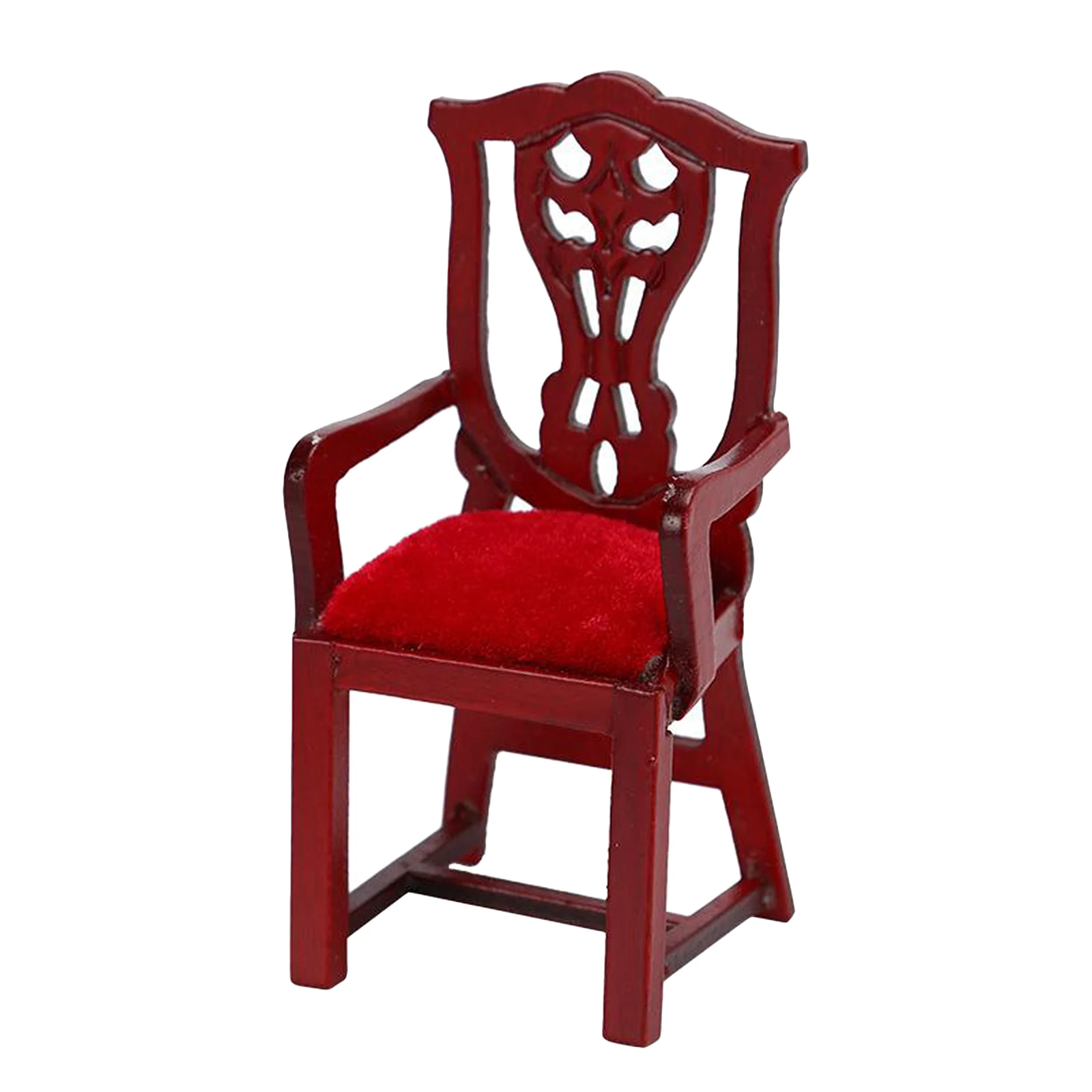 

1:12 Масштаб Кукольный дом деревянный стул Модель Детская кукольная комната поставки декорации