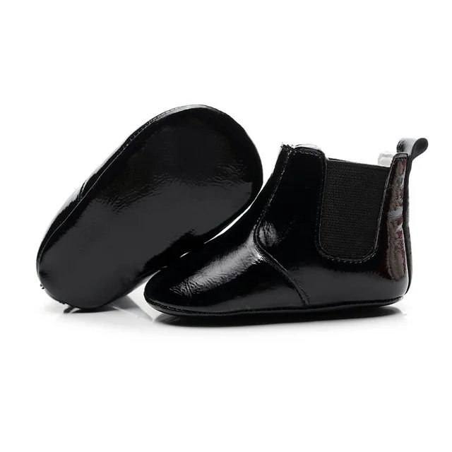 bright black Осенняя мода, стиль, искусственная кожа, детские мокасины, обувь для мальчиков и девочек, обувь для малышей - Цвет: bright black