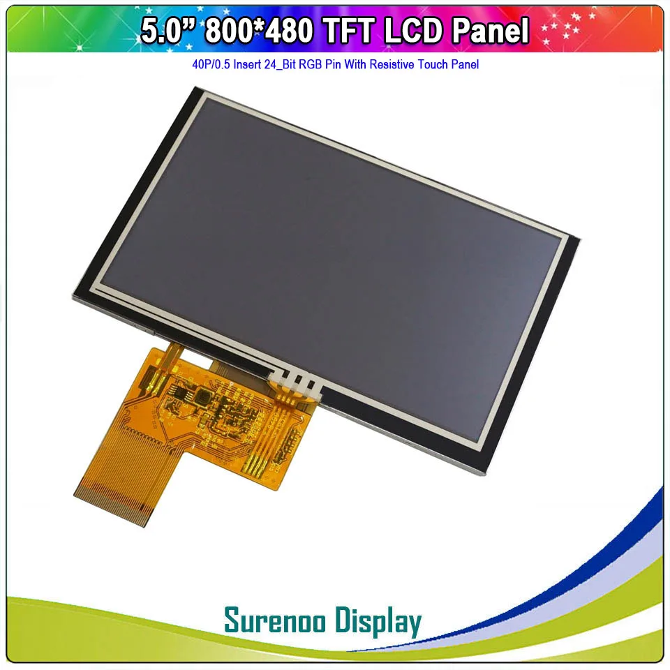 5 0 &quot800X480 40P/24_Bit RGB на тонкопленочных транзисторах тонкоплёночных ЖК дисплей