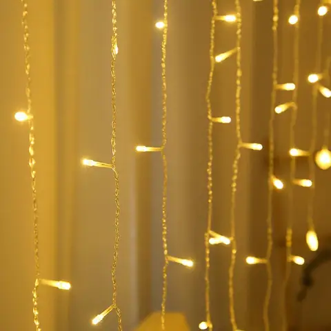 Рождественская гирлянда «Водопад», уличное украшение, 3 м, свисающая светодиодная гирлянда 0,5-0,7 м, гирлянда-занавеска, украшение для вечерние ринки и сада