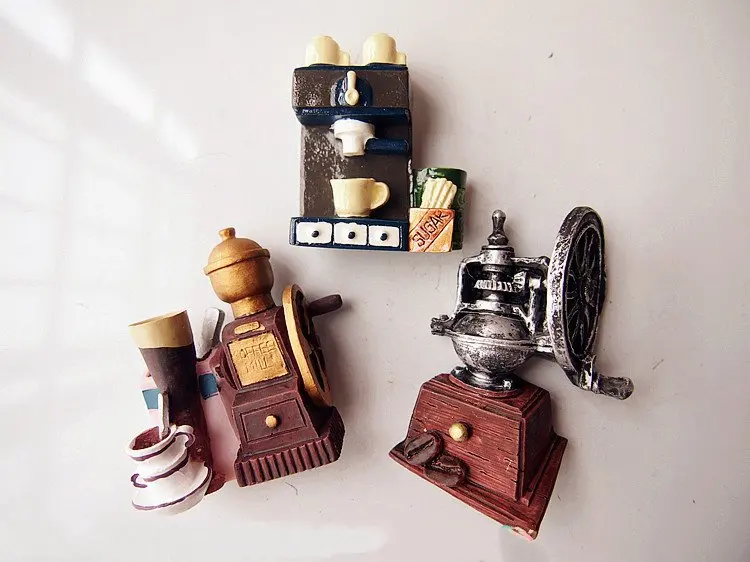 Магнит на холодильник кофе-машина Ретро украшение кухонная наклейка креативная