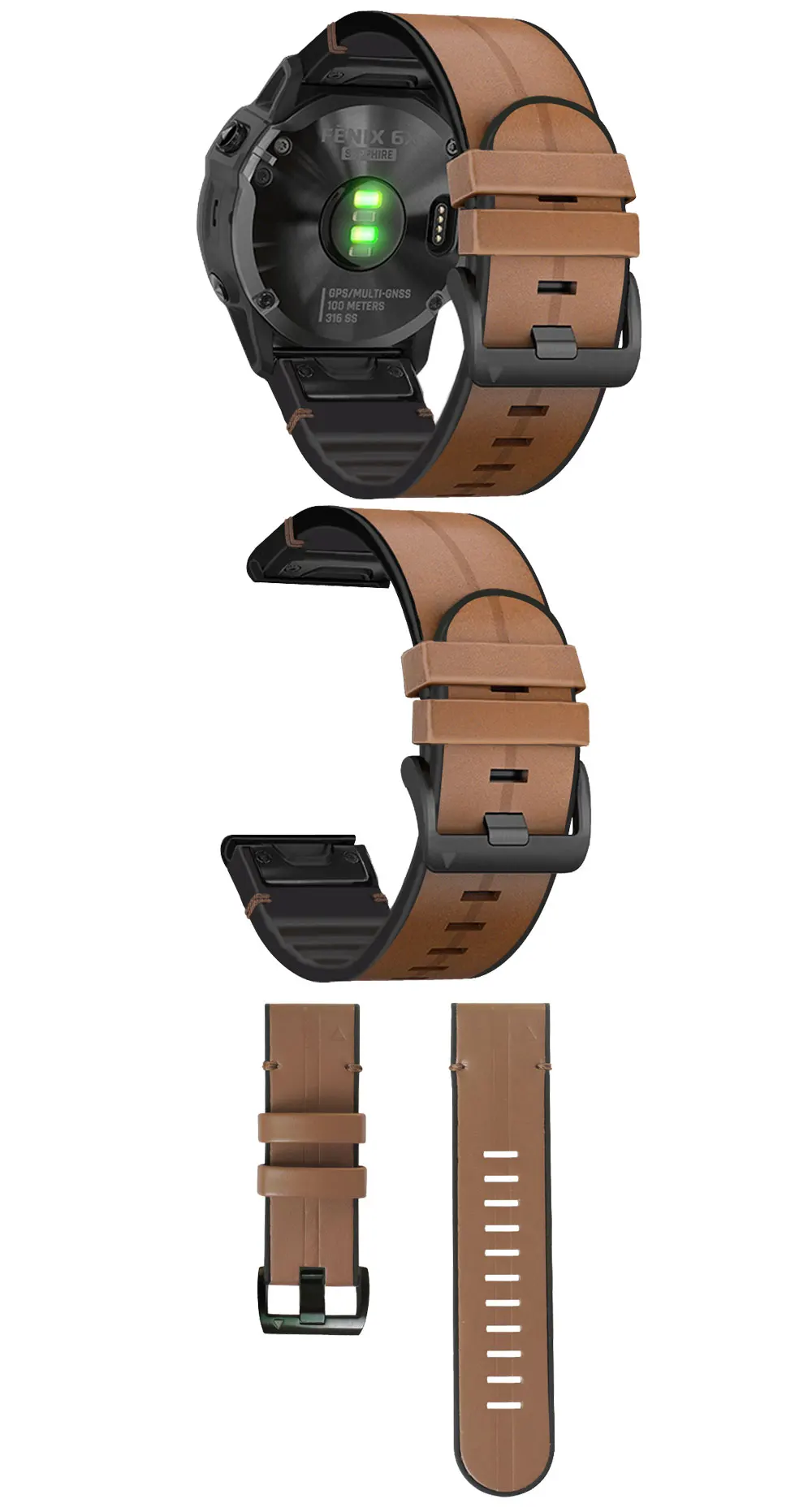 22 26mm Silicone Leather Smart Watch Strap For Garmin Fenix 6X 6Pro 5X 5 Plus 3HR 935 7X 7 Bracelet QuickFit Wristband Accessory26 22mm Watchband For Garmin Fenix 6 6X Pro 5 5X Plus 3HR Silicone Band Fenix6 Fenix5 Watch Quick Release Easyfit Wrist StrapWatch Strap For Garmin Fenix 5 6 5 Plus 6 Pro/Forerunner 935 GPS Quick-Release With Stylish Sports Silicone Wrist Strap26 22 20mm Watchband For Garmin Fenix 6 6X Pro 5 5X Plus 3HR Silicone Band Fenix6 Fenix5 Watch Quick Release Easyfit Wrist Strap