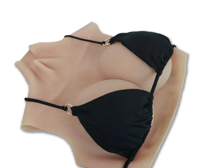 2019 Transgender Crossdresser Artificial  Silicone Fake Breast Forms F Cup Male To Female Realistic Crossdressing False Boobs