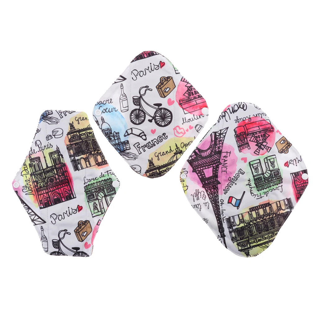 Моющаяся менструальная гигиеническая прокладка из угольного бамбукового