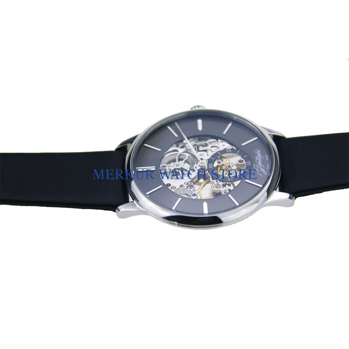 Mens watch TianJin movement St17 Handwinding Mechanical Dress Ultra Thin Skelenton Jintuofei | Наручные часы