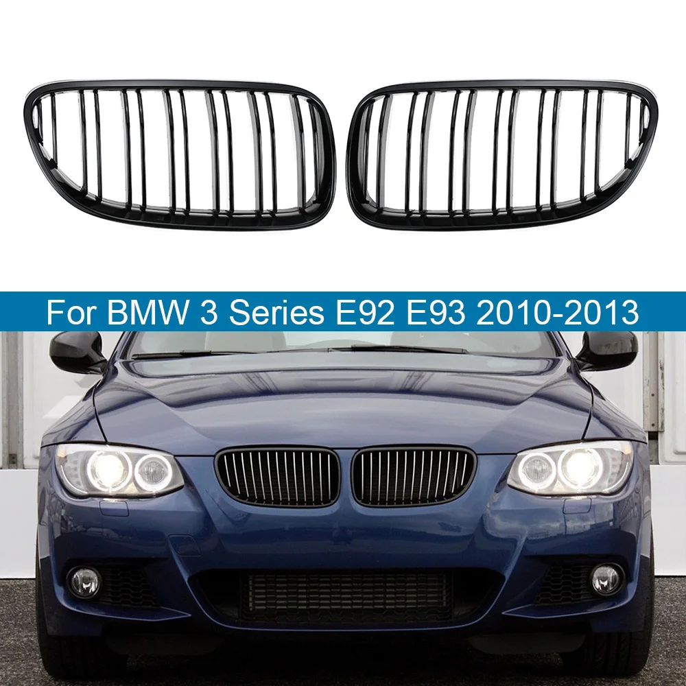 

1 Pair Double Line Front Kidney Grilles Sport Grill Replacement For BMW E92 E93 320I 328i 335i 2 Door 2010-2013 Car Accessories