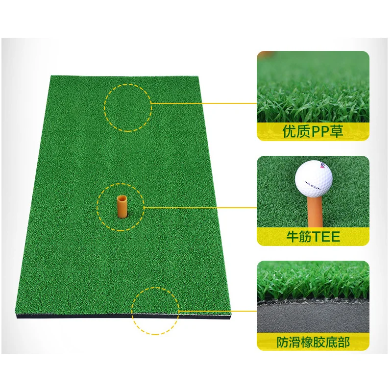 

Golf Mat Backyard Golf Mat Residential Training Hitting Pad Practice Rubber Tee Holder 60x30cmx1.5cm -40
