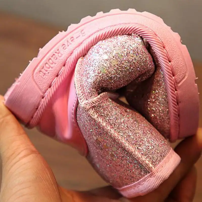 Детские зимние ботинки из ПУ кожи на нескользящей подошве | Мать и ребенок