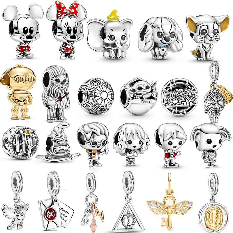 

2021 New plata charms of ley 925 Silver Princess Series Beads Fit Original Pandora Bracelets For Women DIY Jewelry