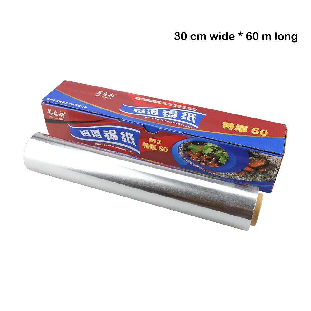 

Aluminum foil Silver Paper Wrap - Chemical & Toxin-Free Food Wrapping Paper - Safe for Grill 30 cm long x 60 meters wide