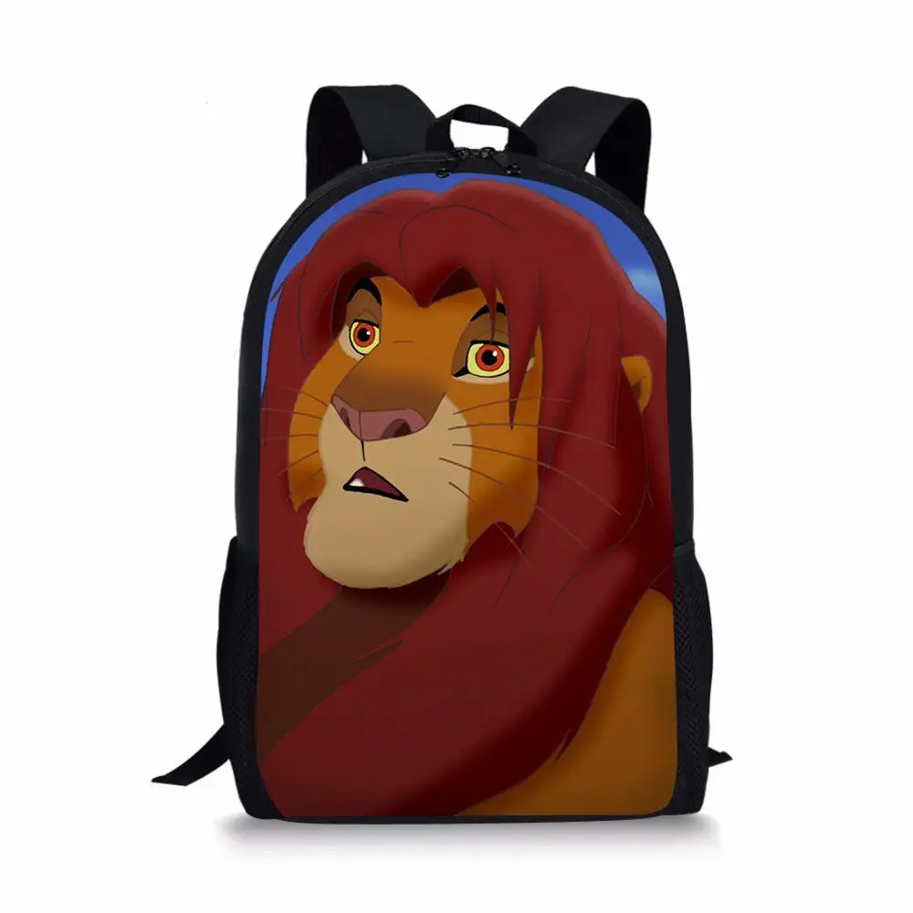 Children's School Backpack The Lion King Prints Pattern Girls School Book-Bags Set Women Multi-functional Travel Backpack